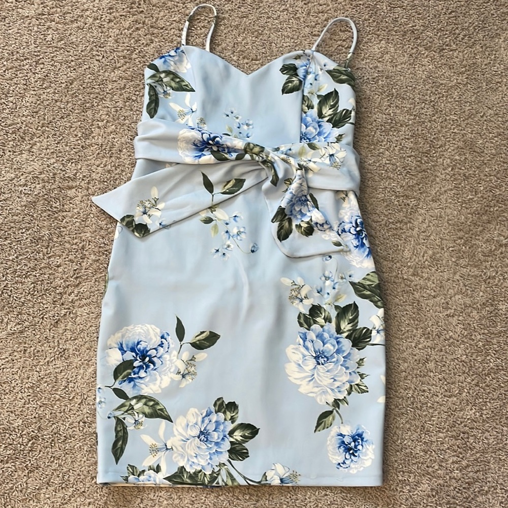 ASOS Womens blue floral dress